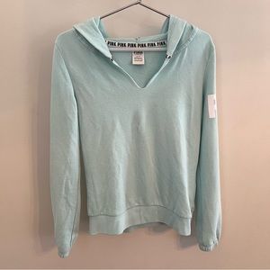 Victorias Secret Women’s Baby Blue Sweater with hood Size Small